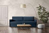 GIUMRI niebieska sofa z funkcją spania